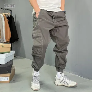 Japanese Streetwear Vintage Cargo Pants - High Quality Casual Joggers