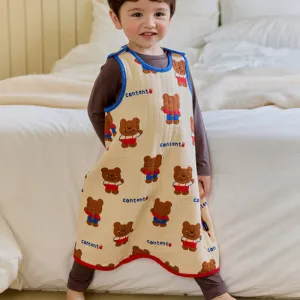 Kids Long Sleeping Vest - Choco Bear