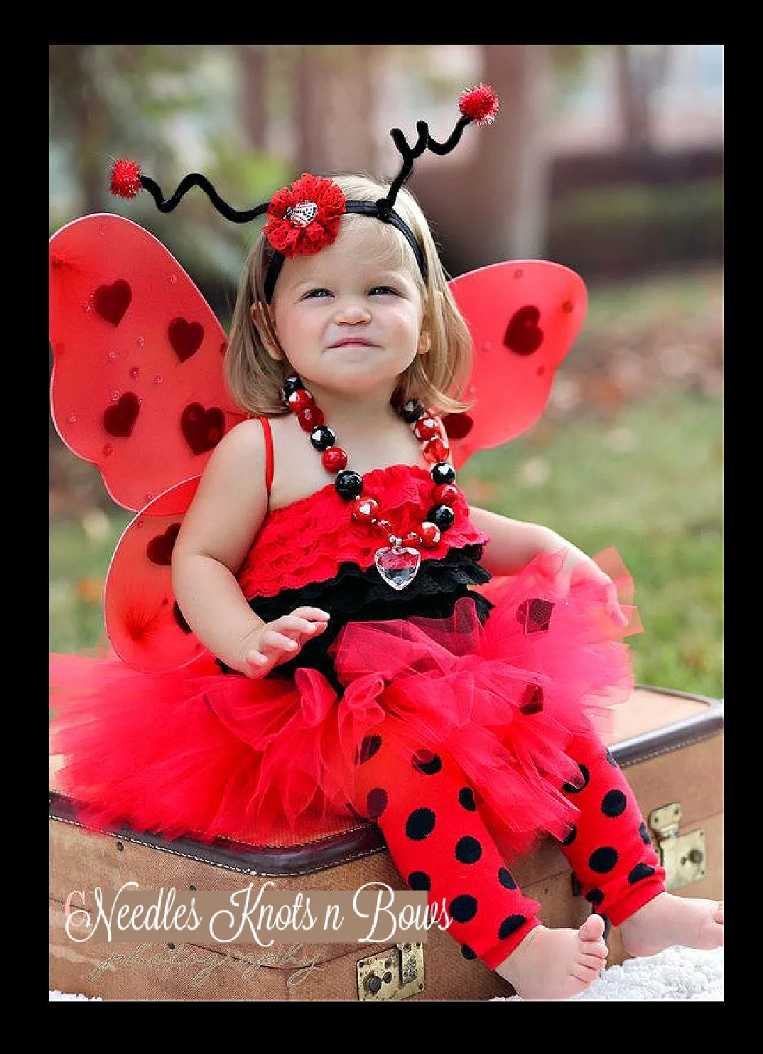 Ladybug Leg Warmers, Red with Black Polka Dots