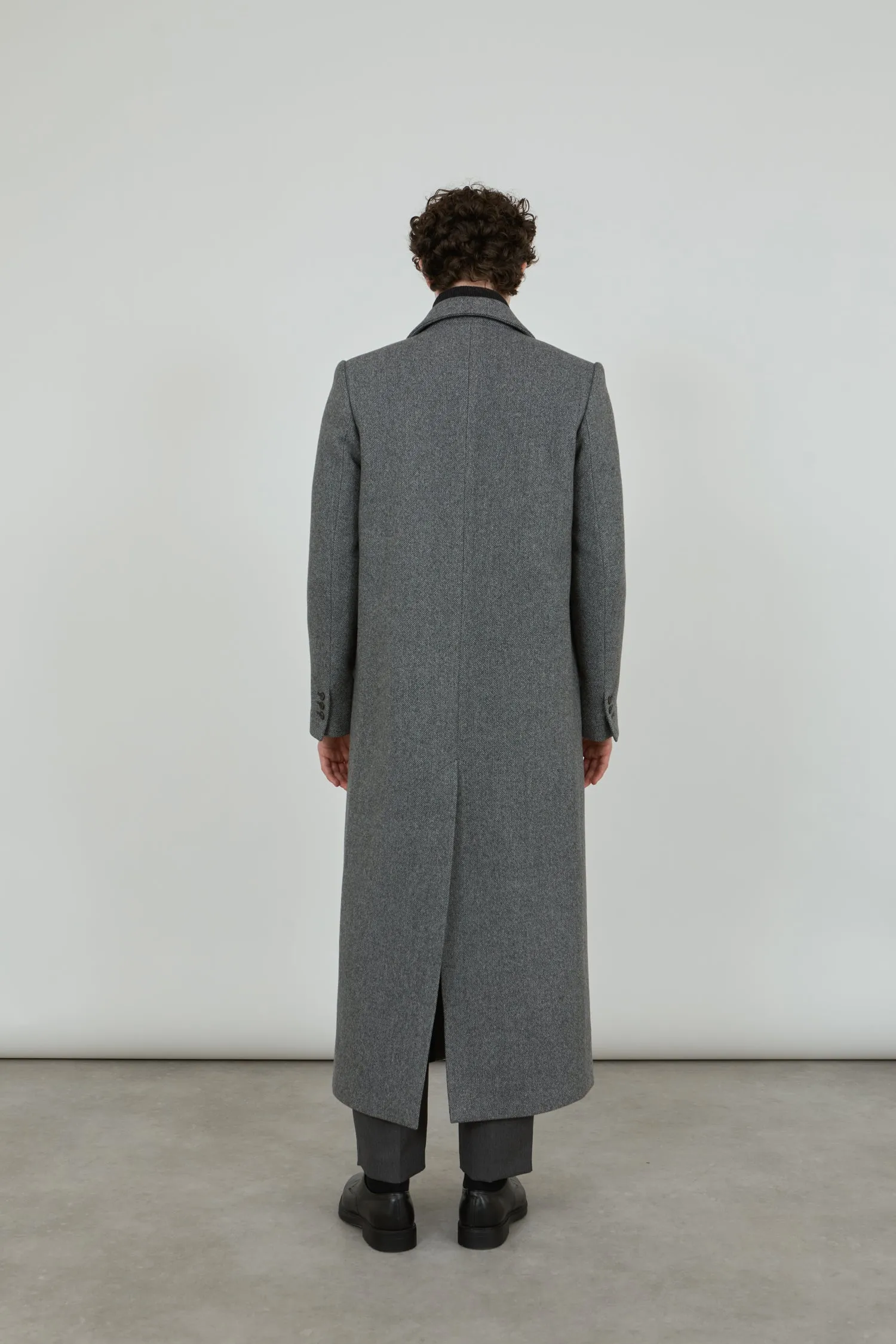 Laurence coat | Grey melange - Recycled wool blend