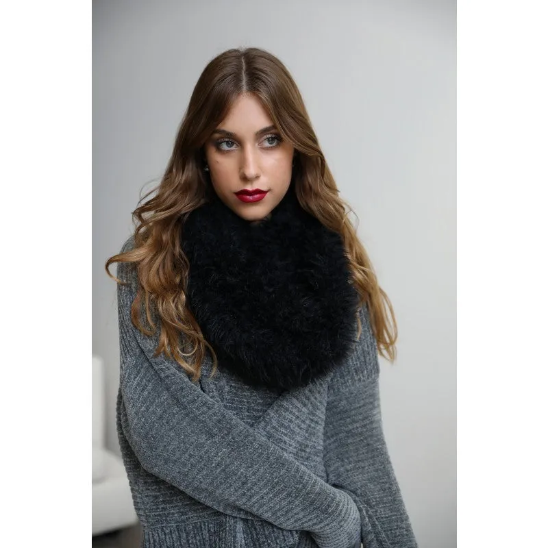 Leto Shaggy Faux Fur Infinity Scarf