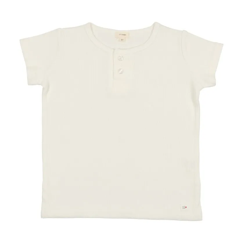 Lil Legs White Boys Boxy Henley