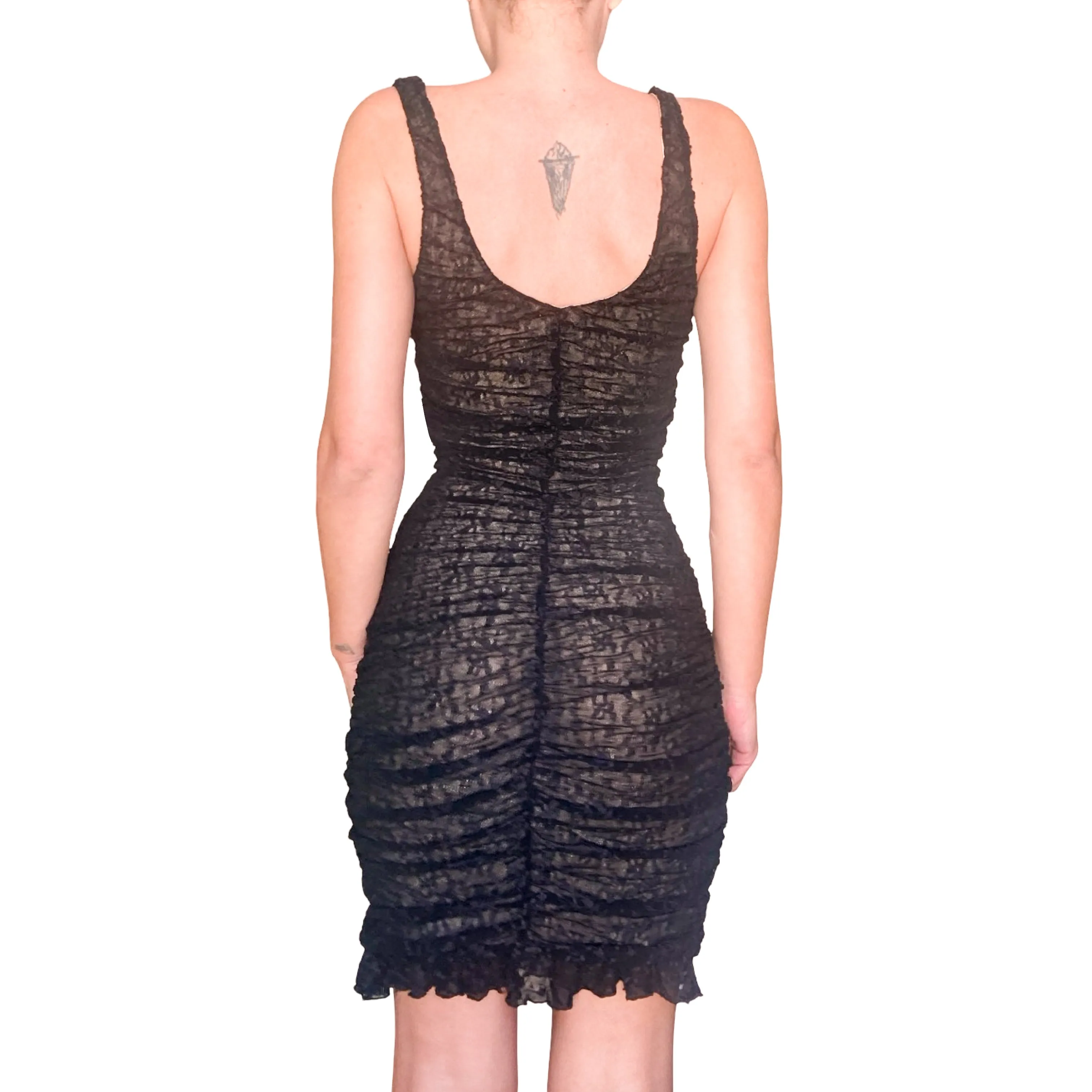 Luxury Italian Designer 2000's bodycon lace dress