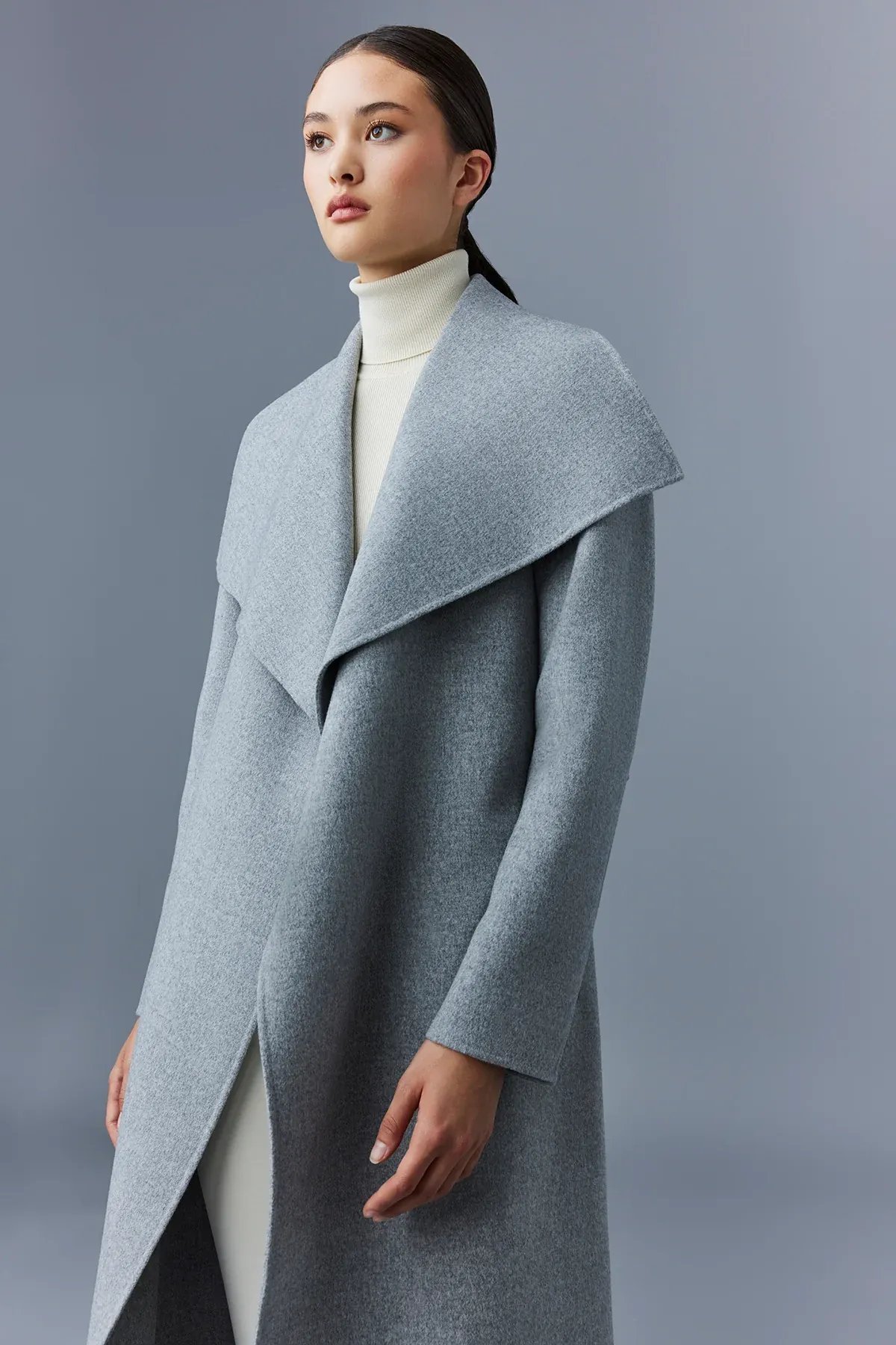 MACKAGE - Mai Wool Coat in Grey Melange