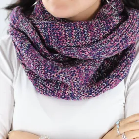 Marled Yarn Snood - Purple