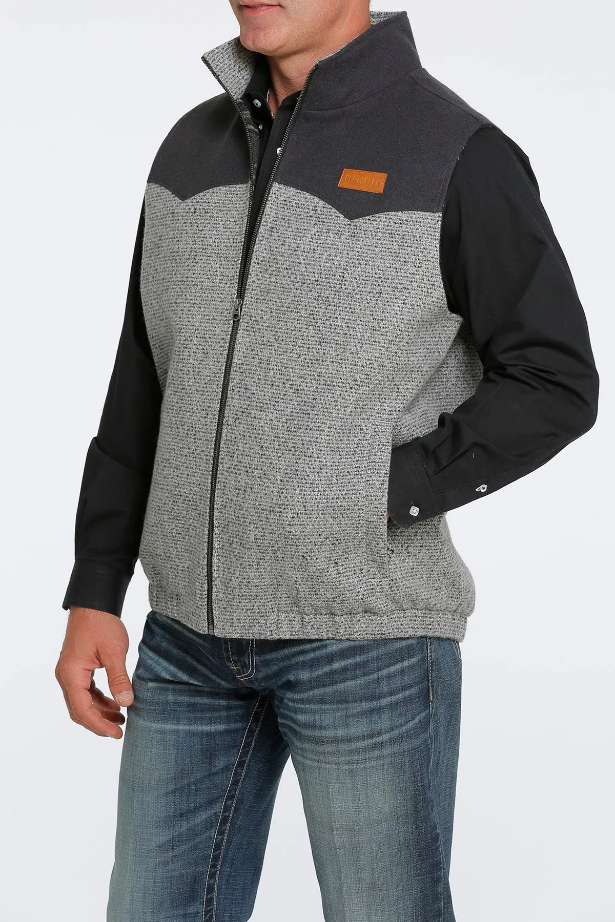 Men's Cinch Gray Wooly Vest