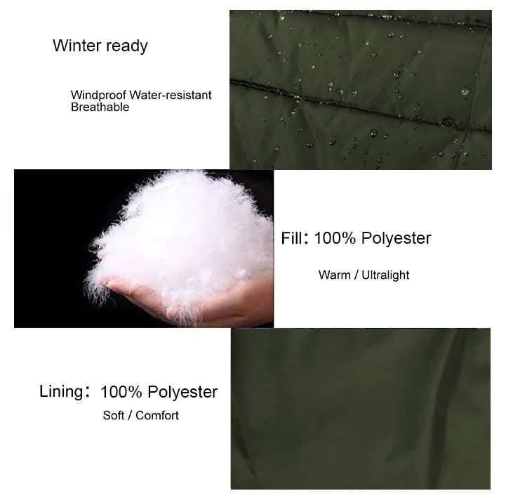 Men's Hooded Puffer Winter Coat - 3 Colors