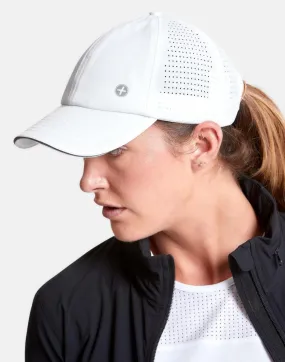 Mesh Rec Running Cap in Striker White