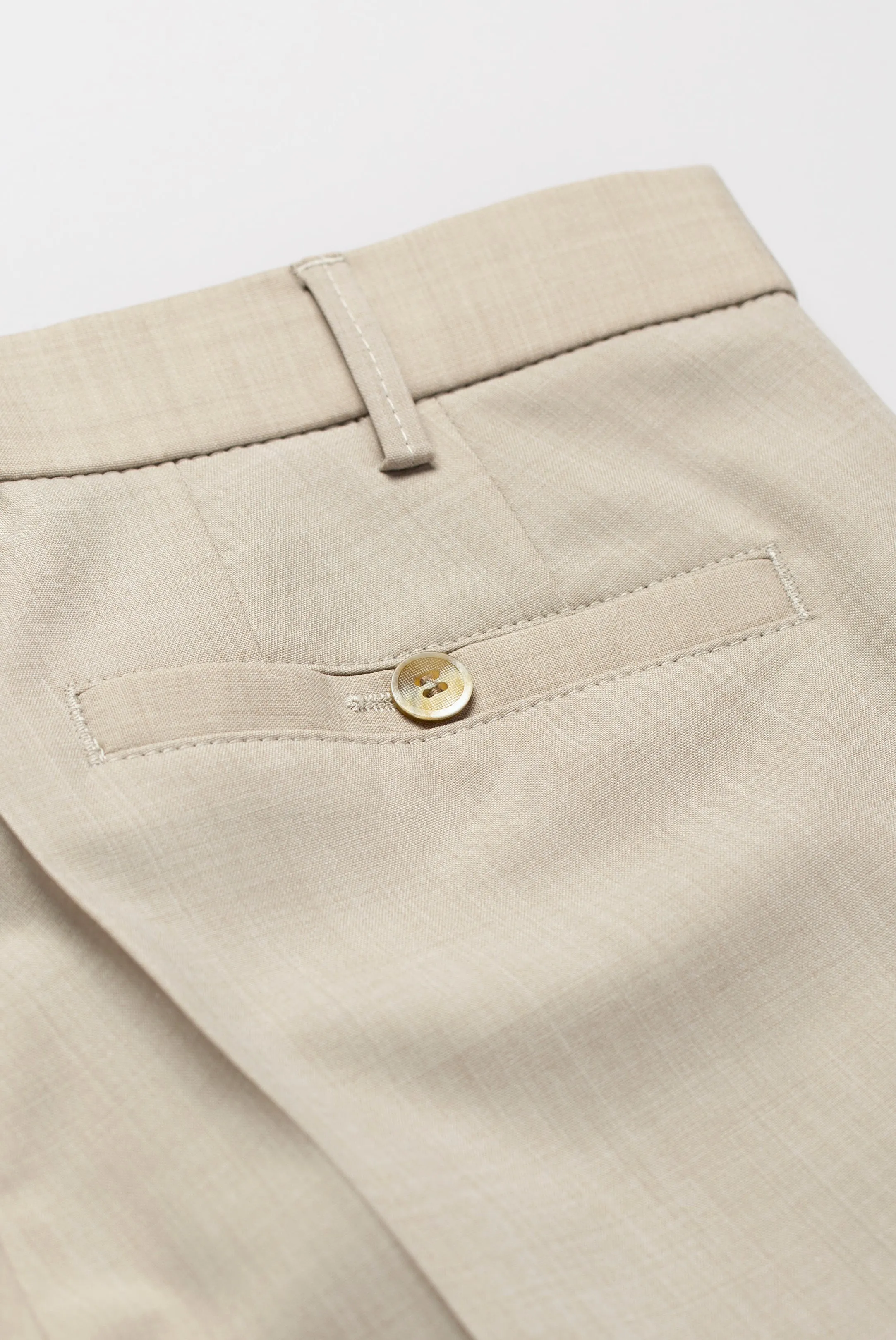 Meyer - Roma, Beige Wool Blend Trouser