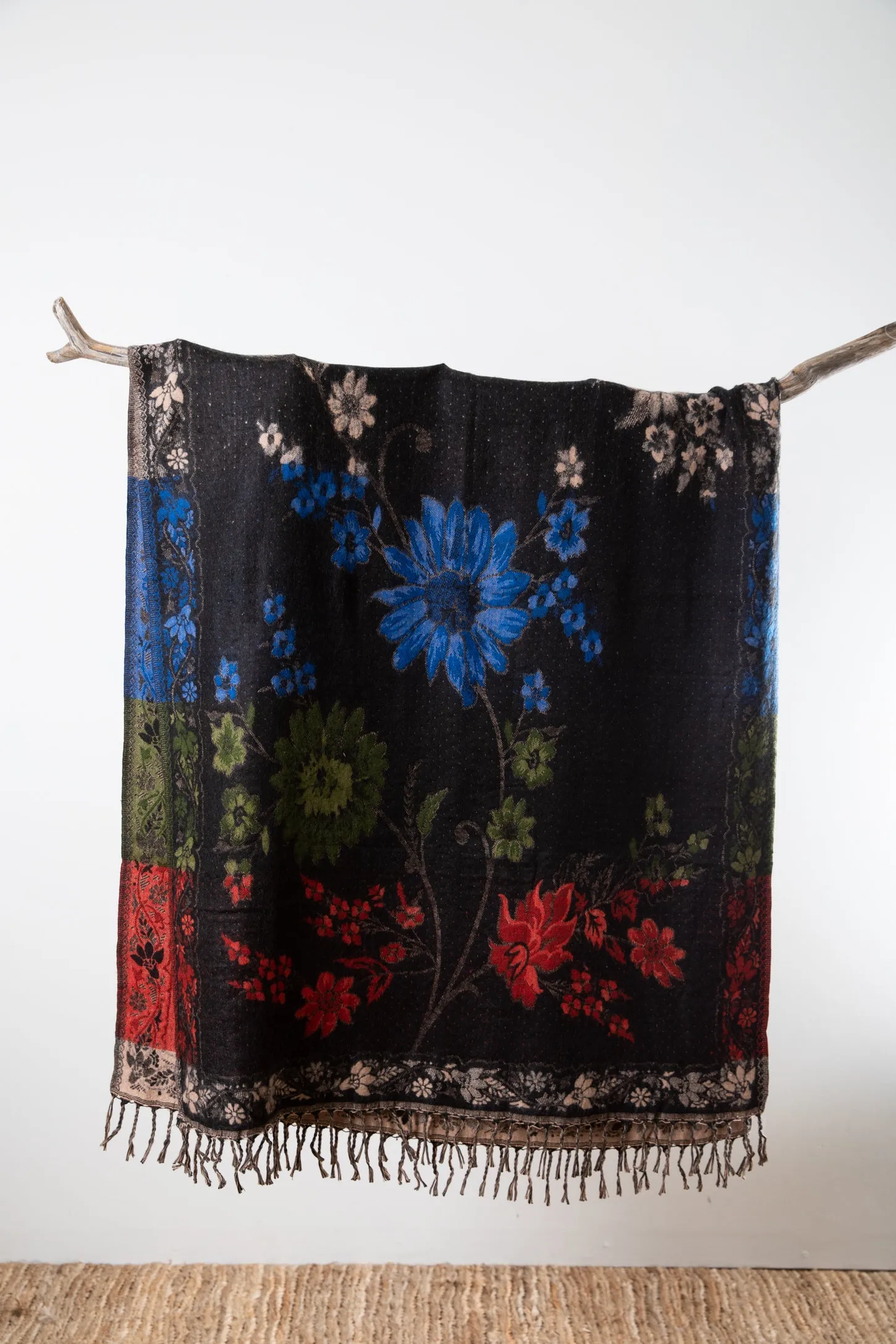 New Delhi Floral Shawl