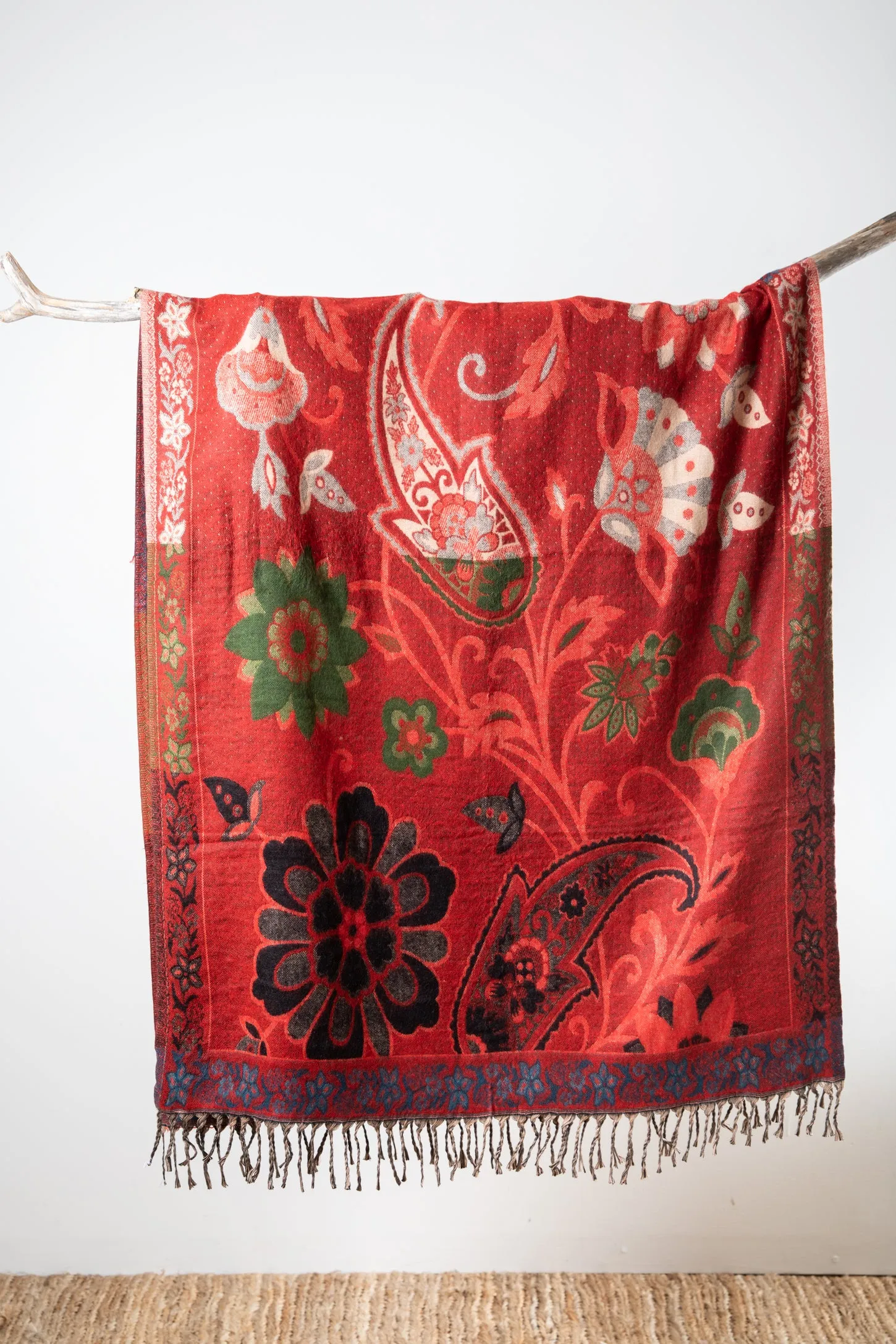 New Delhi Floral Shawl