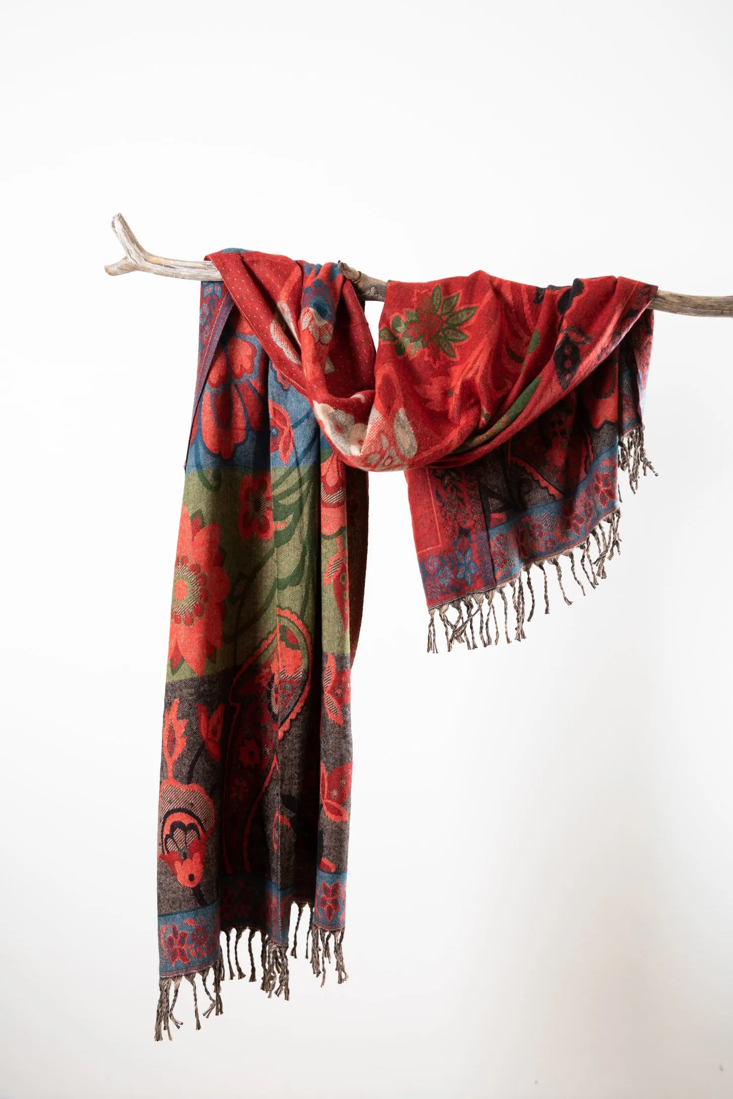 New Delhi Floral Shawl