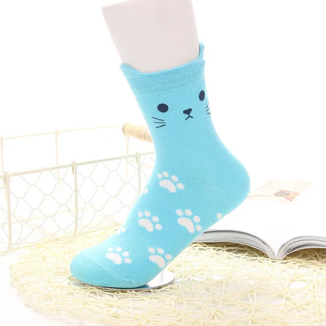 New Fashion Korean Women Girls Cute Cotton Socks Kawaii Pill Star  Pattern Harajuku Funny casual Cheap Novelty Art Sox brand