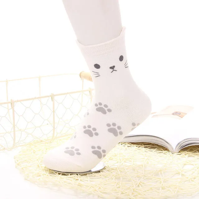 New Fashion Korean Women Girls Cute Cotton Socks Kawaii Pill Star  Pattern Harajuku Funny casual Cheap Novelty Art Sox brand