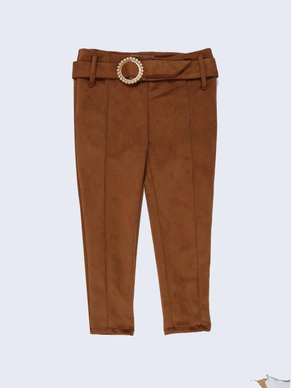 One Friday Brown Solid Legging