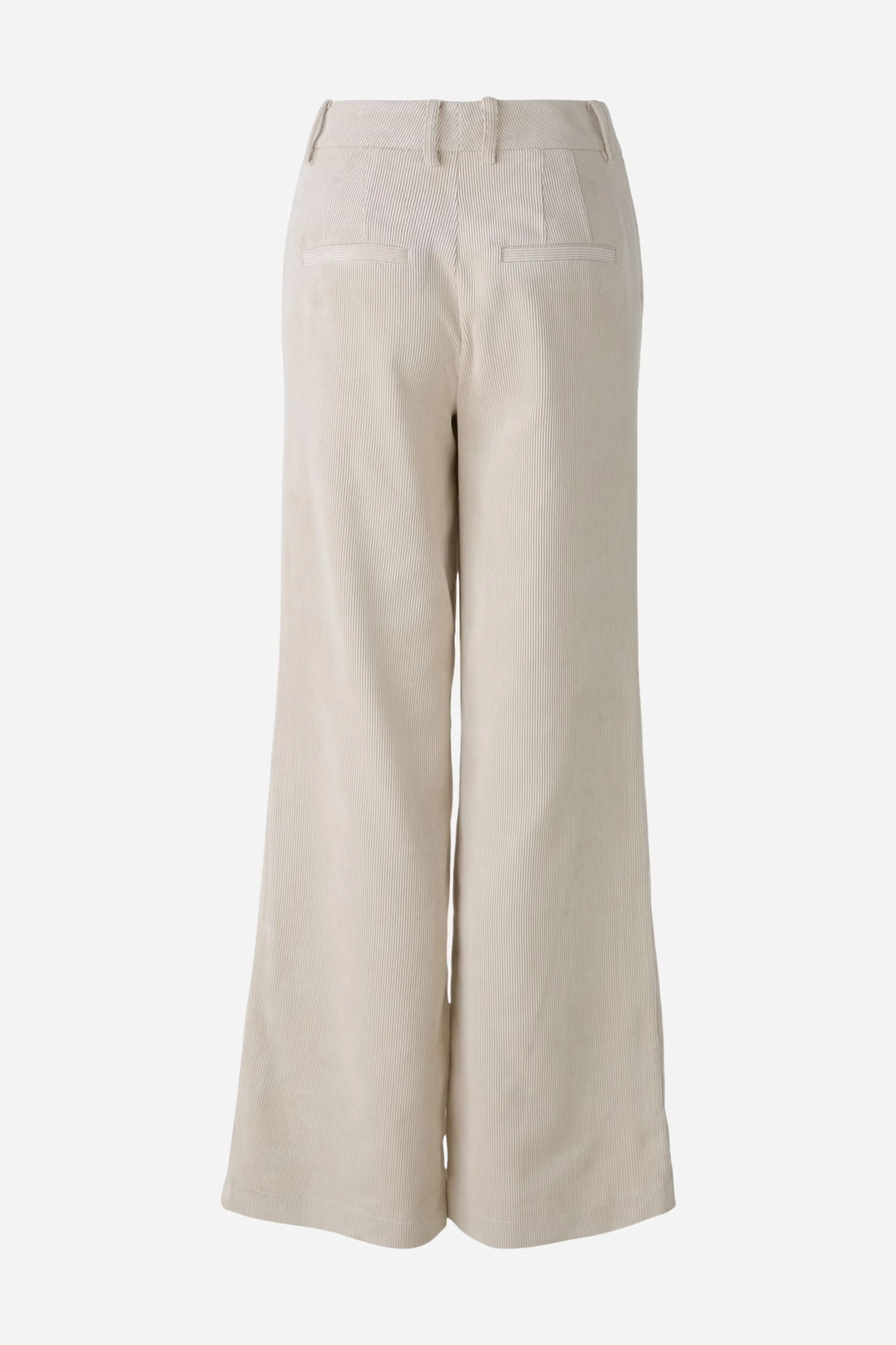 Oui Corduroy Trousers Light Beige Melange