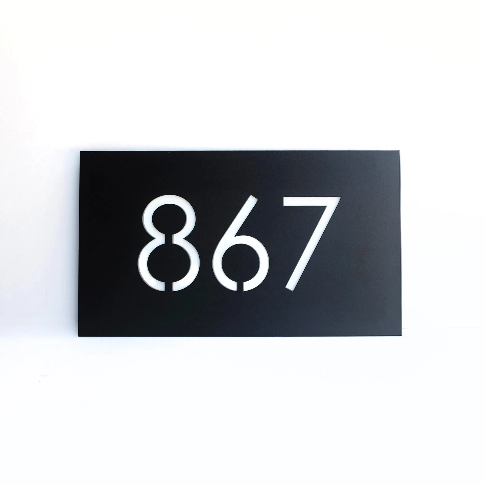 Painted Pemberton House Numbers - Matte Black