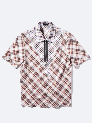 Patchwork Short Sleeve Shirt