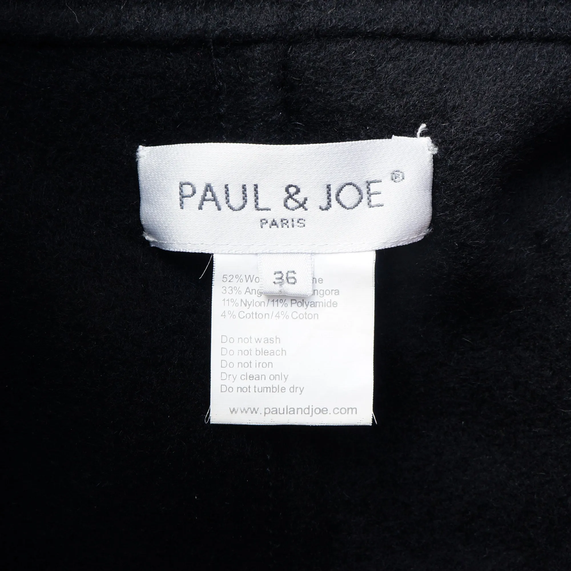 PAUL & JOE WOOL BLEND ROBE STYLE BELTED COAT