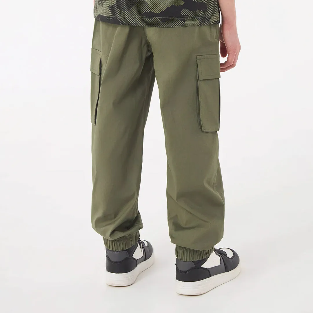 Poplin Cargo Trousers