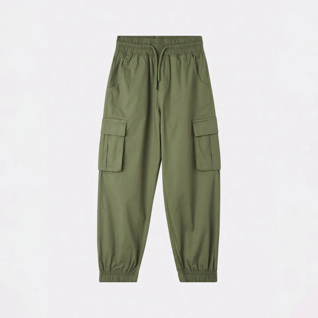 Poplin Cargo Trousers