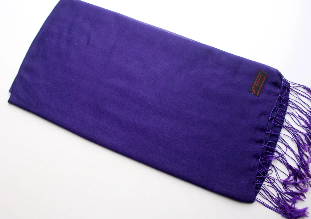 Purple Color Water Pashmina Shawl