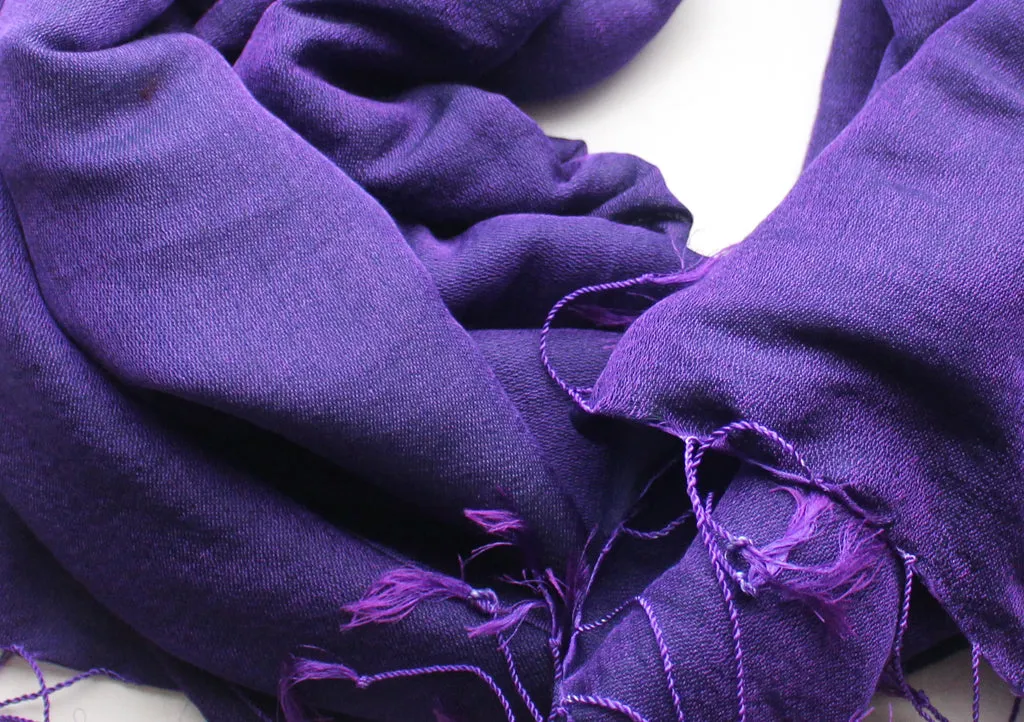 Purple Color Water Pashmina Shawl