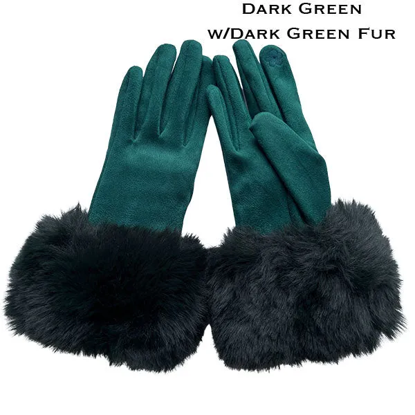 Realistic Faux Fur Gloves