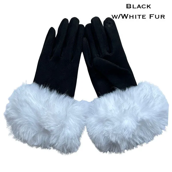 Realistic Faux Fur Gloves