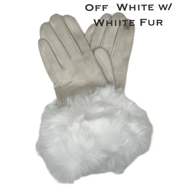 Realistic Faux Fur Gloves