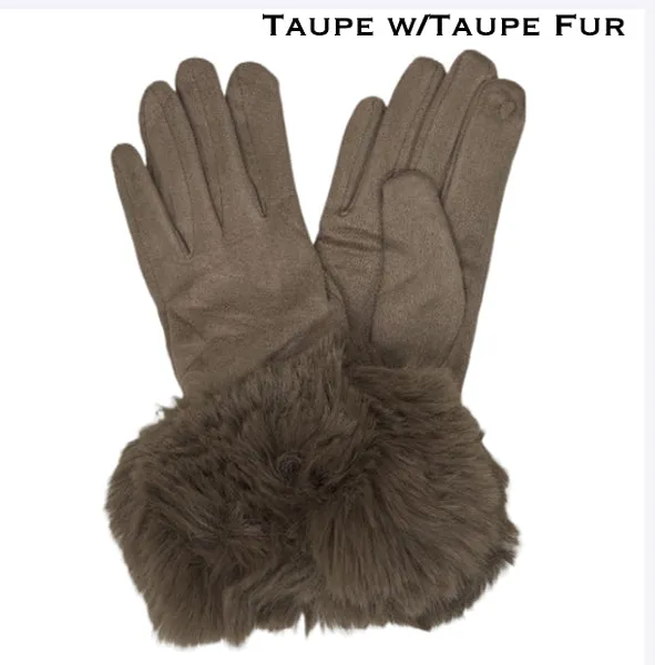 Realistic Faux Fur Gloves