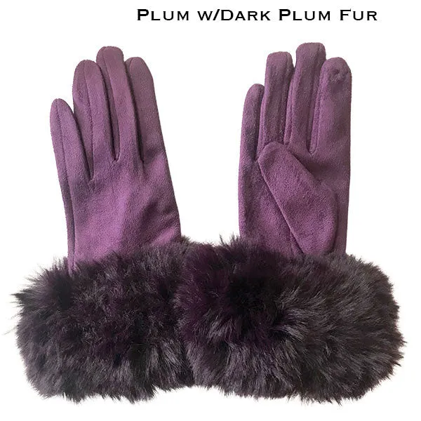 Realistic Faux Fur Gloves