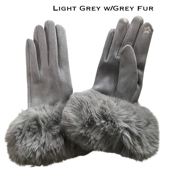 Realistic Faux Fur Gloves