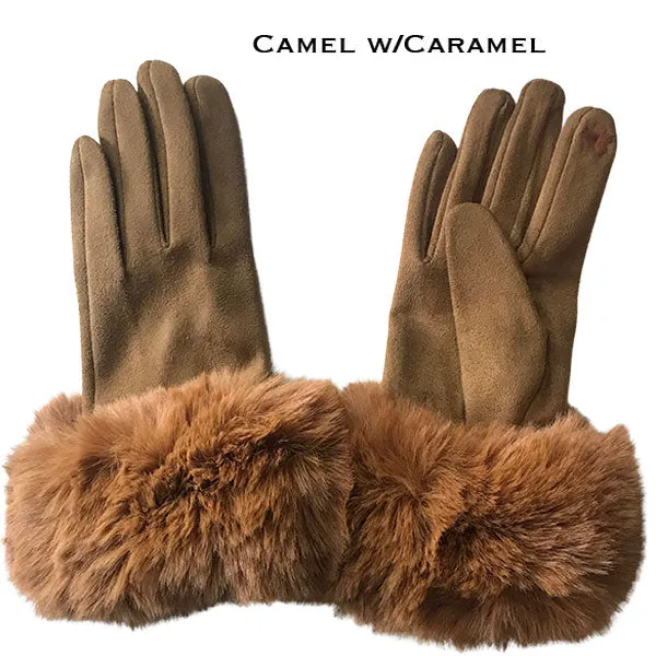 Realistic Faux Fur Gloves