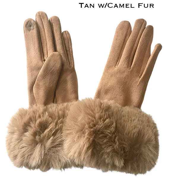 Realistic Faux Fur Gloves