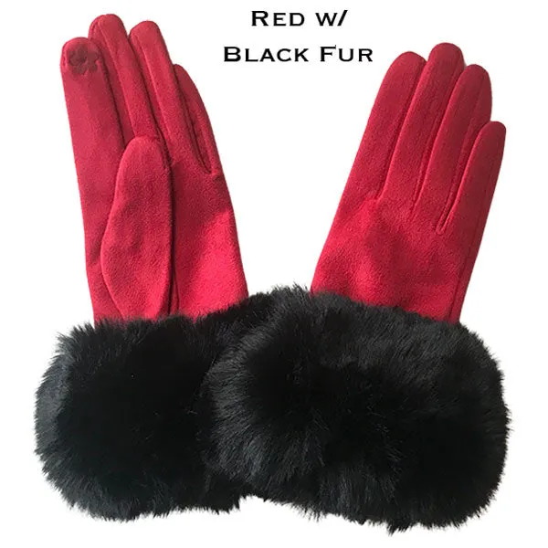 Realistic Faux Fur Gloves