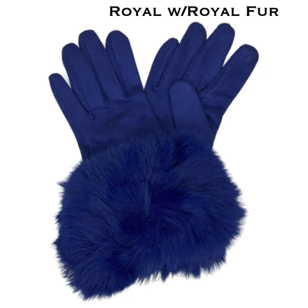 Realistic Faux Fur Gloves