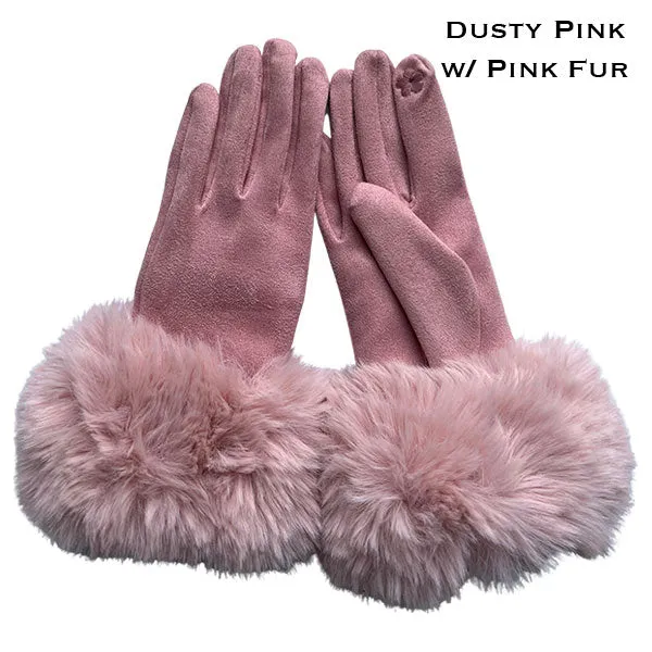 Realistic Faux Fur Gloves