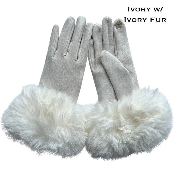 Realistic Faux Fur Gloves