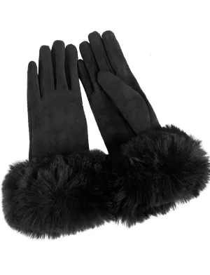 Realistic Faux Fur Gloves