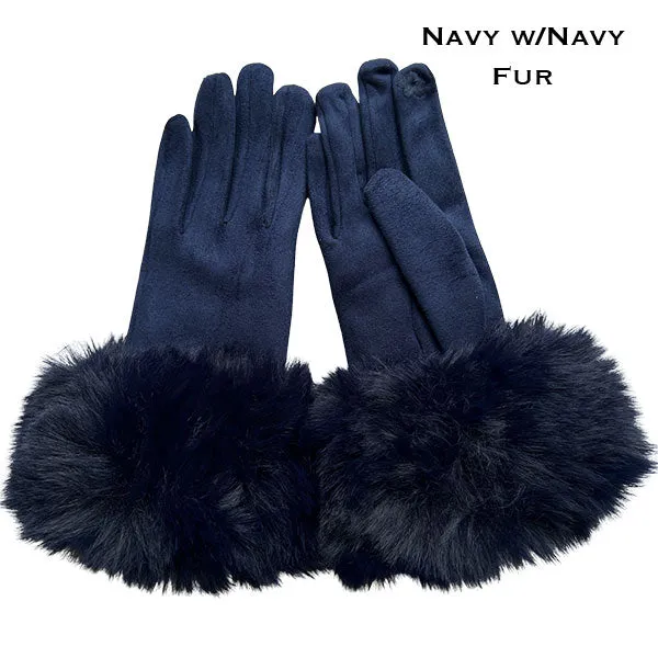 Realistic Faux Fur Gloves