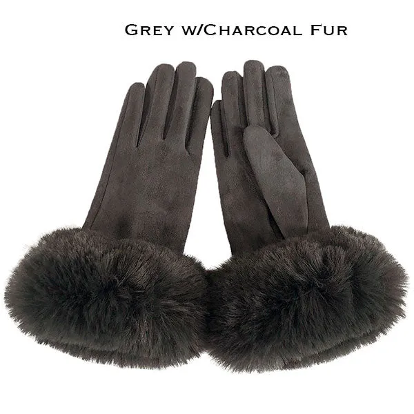 Realistic Faux Fur Gloves