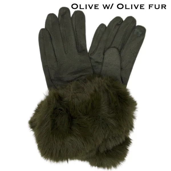 Realistic Faux Fur Gloves