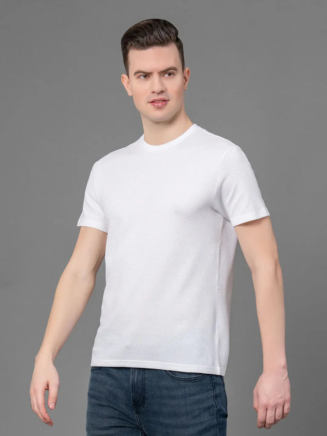 RedTape Black Henley T-shirt for Men | Durable & Comfortable