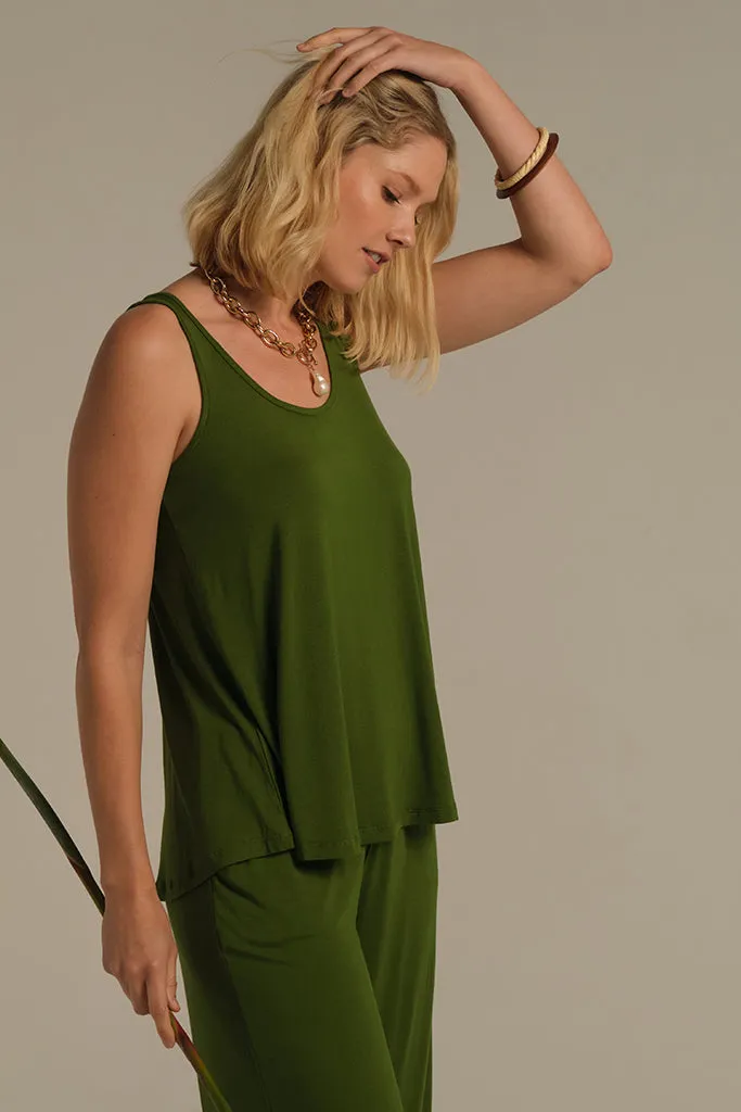 Relaxed Bamboo Singlet - Garden