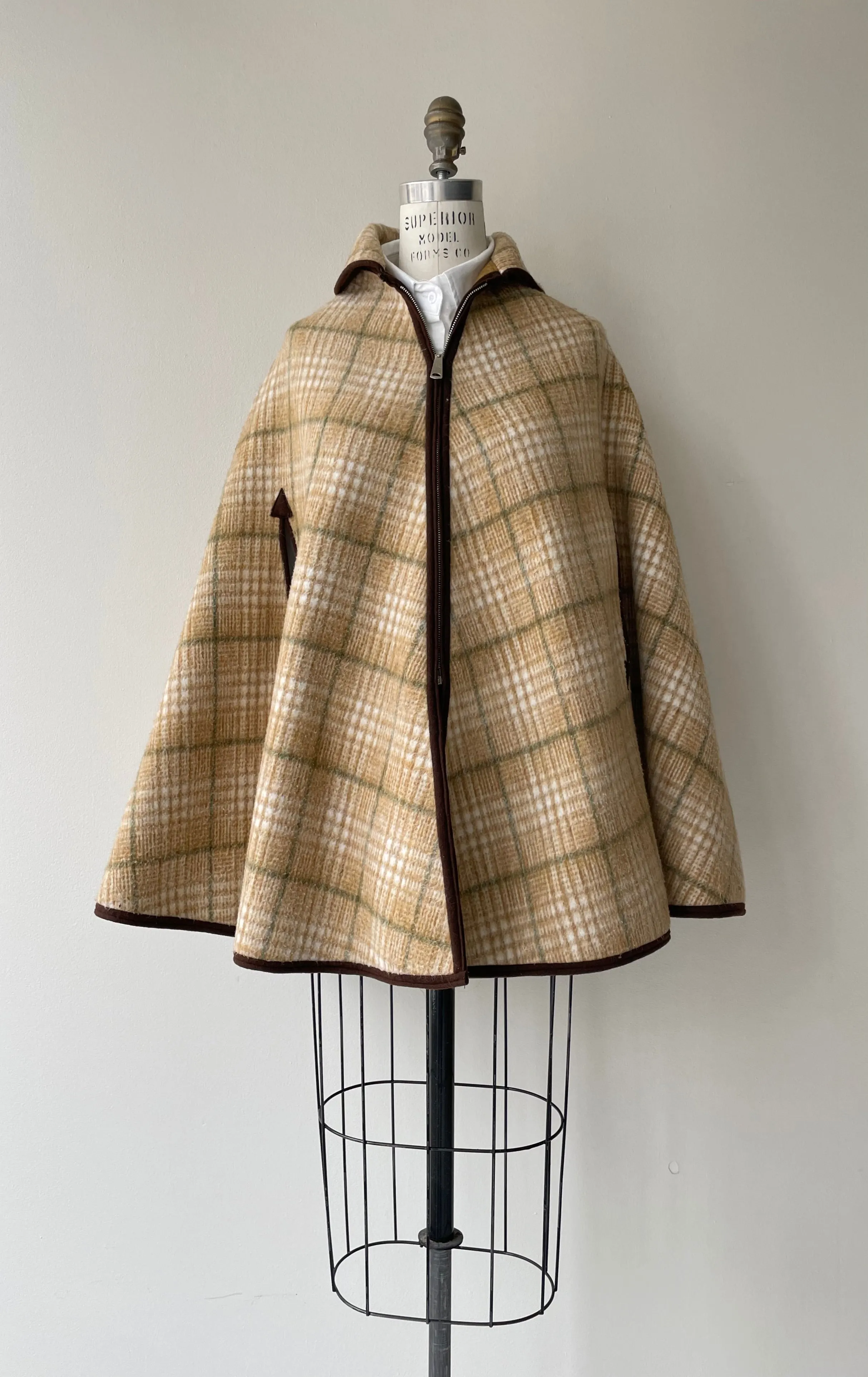 Reversible Wool Cape