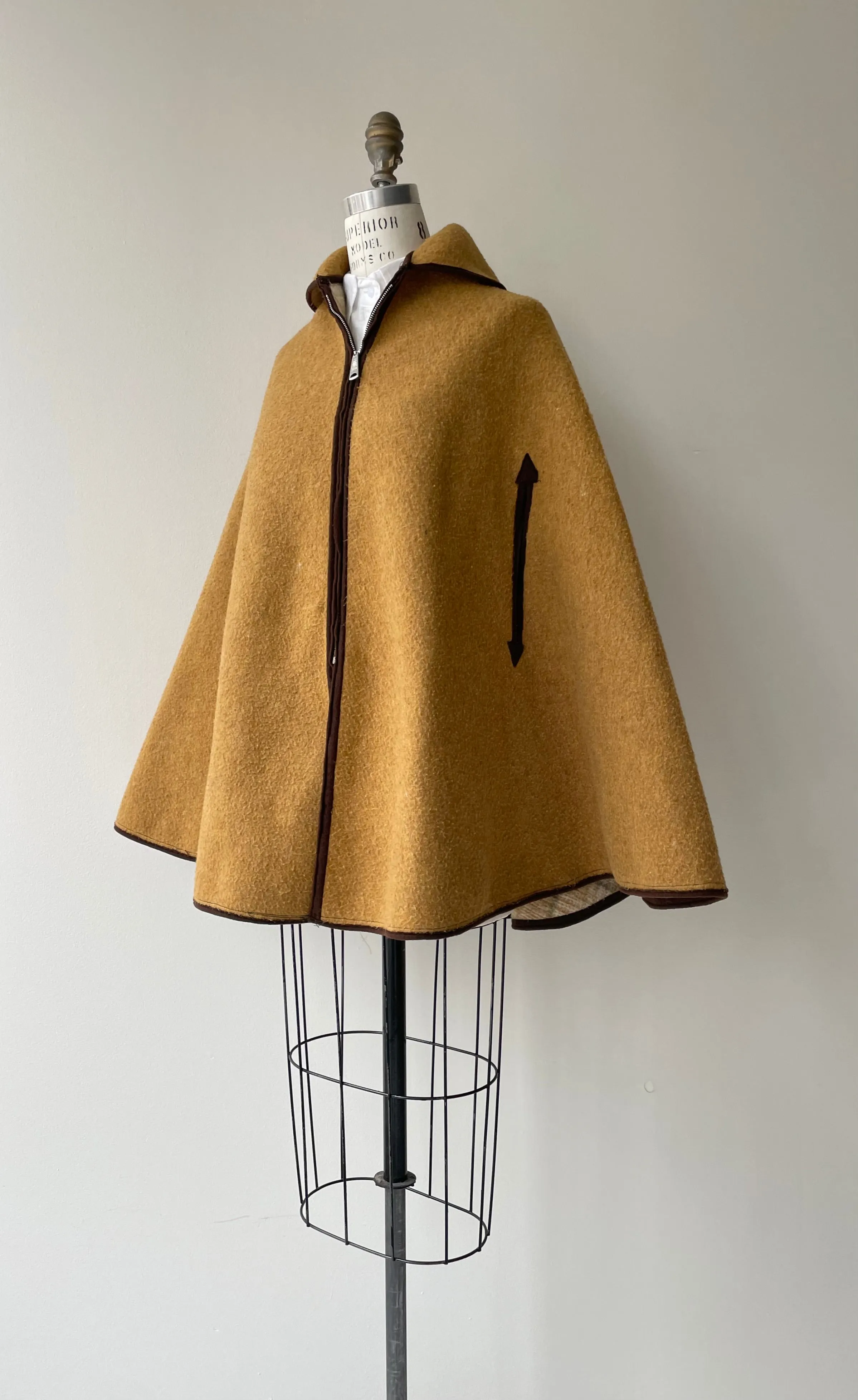 Reversible Wool Cape