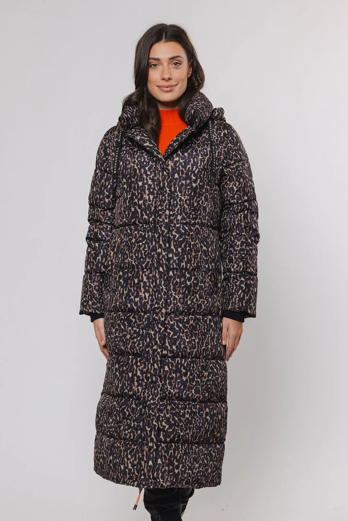 Roza Coat - Brown Leopard