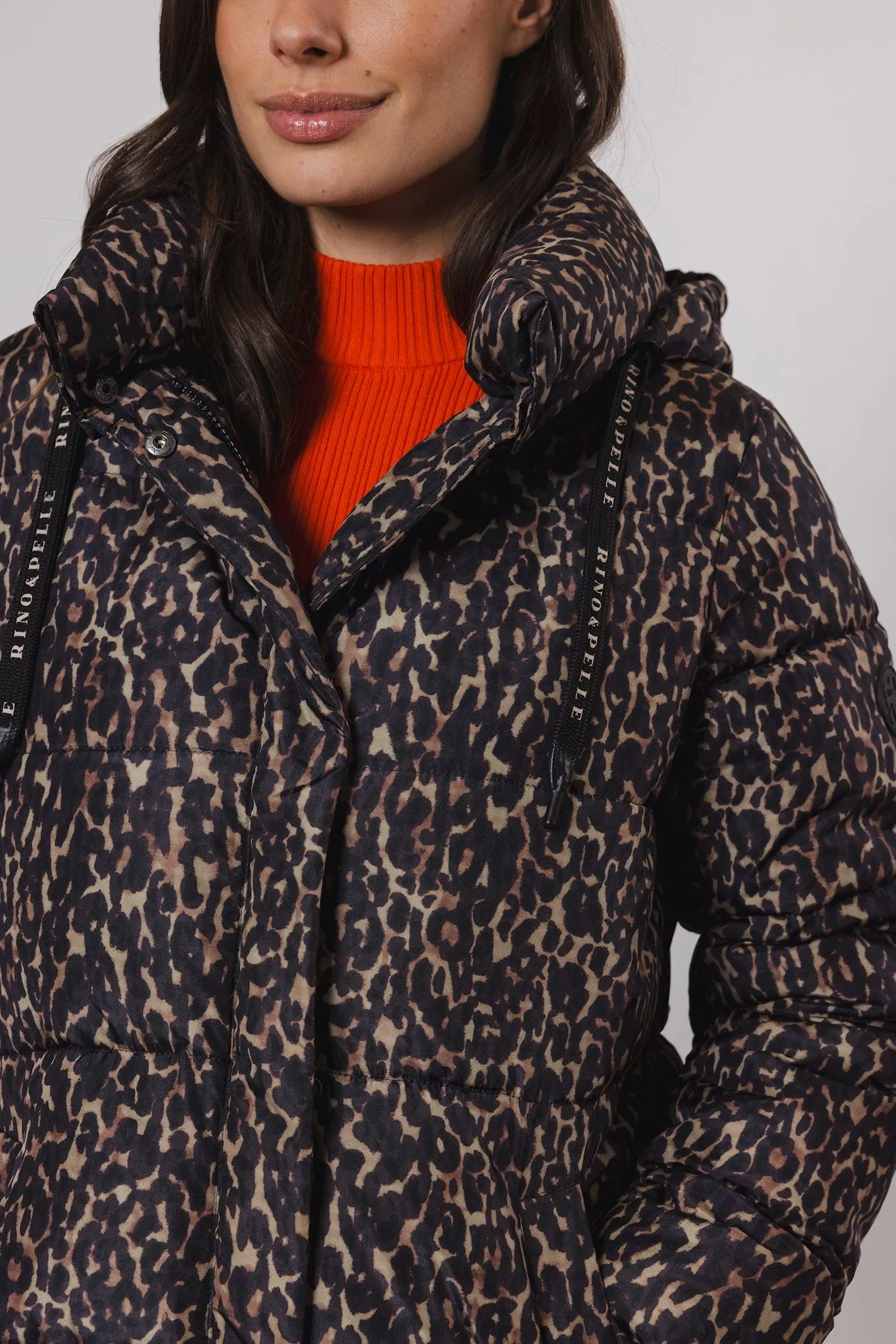 Roza Coat - Brown Leopard