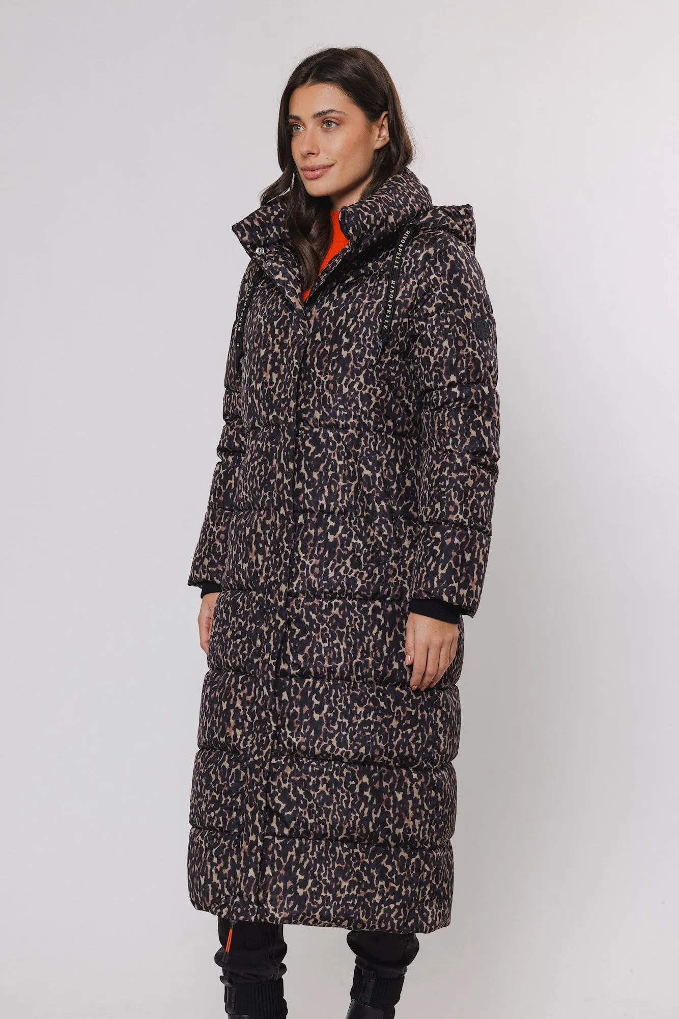 Roza Coat - Brown Leopard